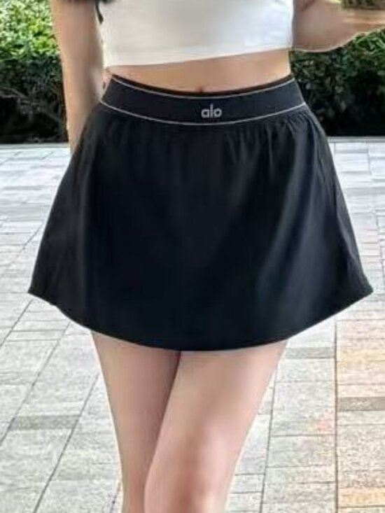 ALO Yoga Dresses & Skirts - New ALO Yoga Black Match Point Tennis Skirt🌿Daily & Activewear & Minimalist🥰